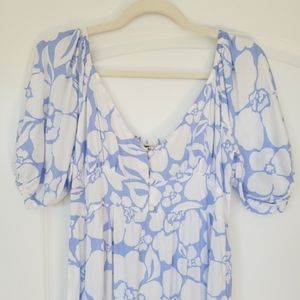 Billabong Blue Floral Maxi Dress